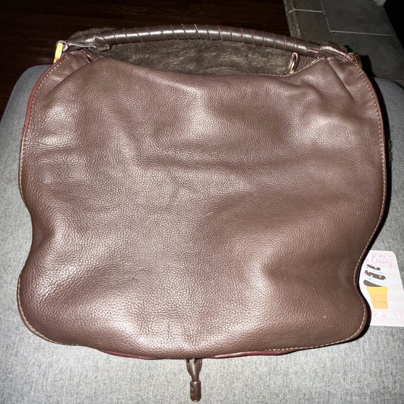 Large Chloé Marcie Top Handle Hobo Style Leather Bag - Picture 3 of 15